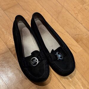 Michael Kors Black Suede Loafers